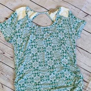 Full Moon Maternity Ruched Blouse Small